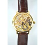 A Maurice Lacroix Masterpiece Squelette gentleman's wrist watch, with brown leather strap,