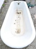 A Victorian cast iron bath,