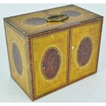 A Will Crawford & Sons biscuit tin, in the form of an 18th century tea caddy,