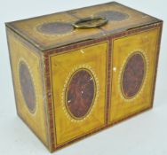 A Will Crawford & Sons biscuit tin, in the form of an 18th century tea caddy,