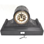 A black slate clock