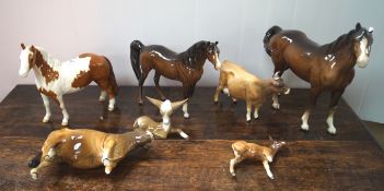 A group of Beswick and other animals