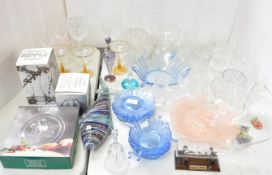 A part suite of cut glass and other glassware