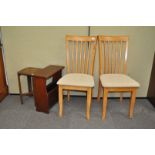 Two wooden chairs,