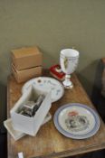 A 1977 chalice and other objects