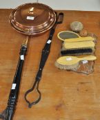 A warming pan and other items