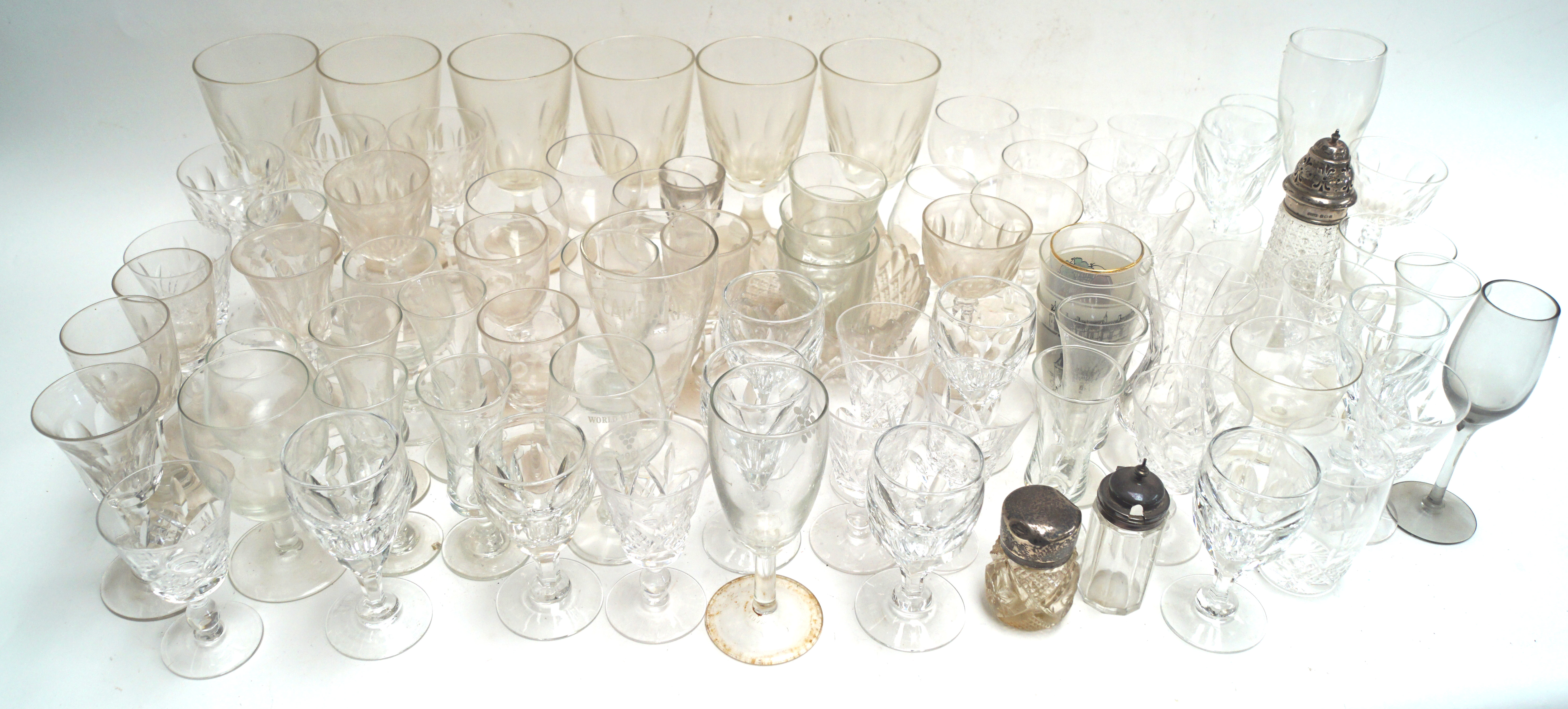A quantity of 19th century and later drinking glasses