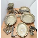 A collection of silver plate and miscellaneous metalware