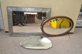 Three vintage mirrors