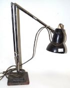 An anglepoise lamp