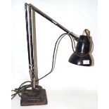 An anglepoise lamp