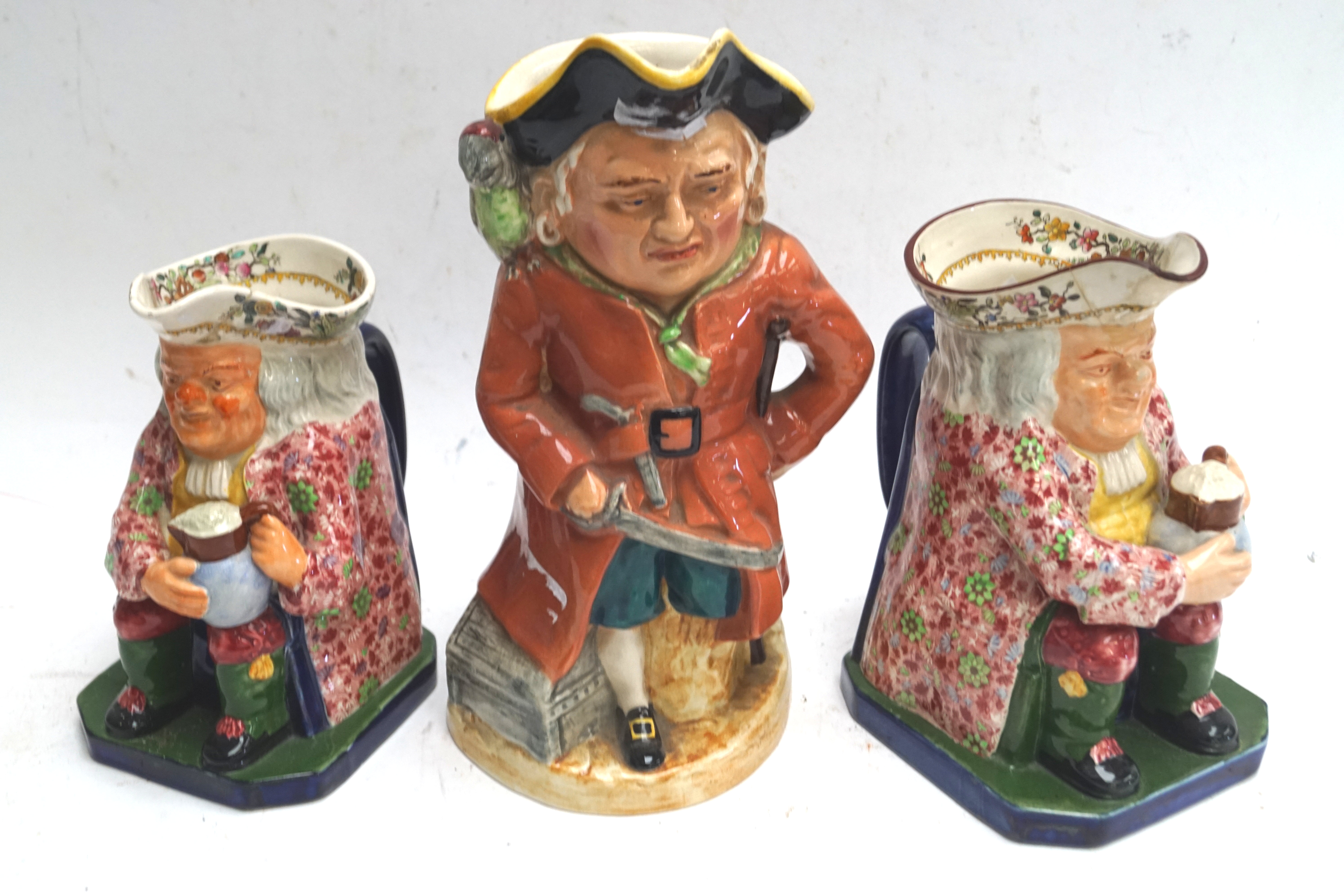 Two Copeland pottery Toby jugs and a Long John Silver example, - Image 4 of 4