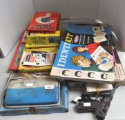 A box of vintage children's games,