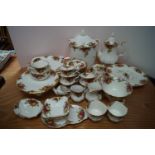 A group of Royal Albert Old Country Roses china