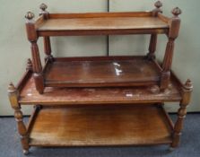 Two parts of a Victorian mahogany buffet