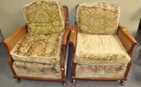 A pair of armchairs