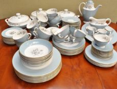 A Royal Doulton 'Elegance' pattern dinner service with matching tea set