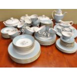 A Royal Doulton 'Elegance' pattern dinner service with matching tea set