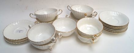 A white part dinner service