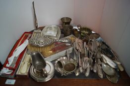 A quantity of silver plate