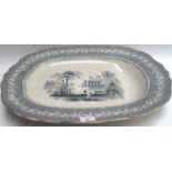 A 19th century pottery meat platter,