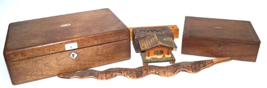 A writing slope and other items