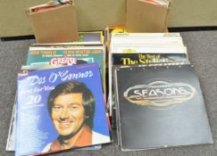 A box of assorted vinyl LP's