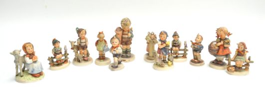 A collection of Goebel figures