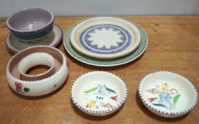 A group of Poole pottery floral ware
