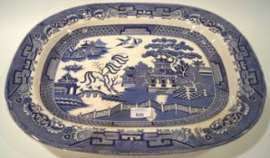 A 'Willow' pattern meat plate