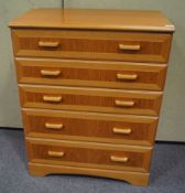 A chest of five drawers