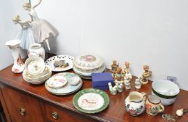 Four Goebel figures and other items