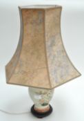 A ginger jar converted to a lamp