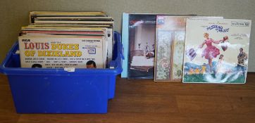 A group of assorted records