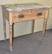 A marble top wash stand