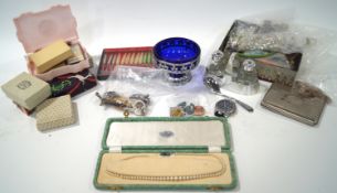 A group of costume jewellery and vintage gift boxes,