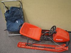 A sledge and a back pack