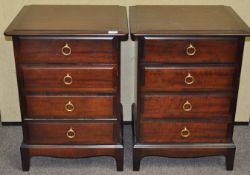 Two Stag mahogany bedside cabinets