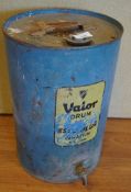 A blue paraffin can with tap