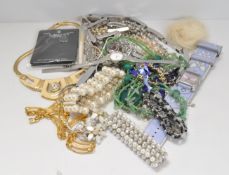 A large group of assorted costume jewellery