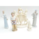 Three porcelain figures,