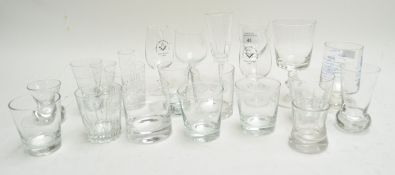 A group of assorted Masonic glass ware