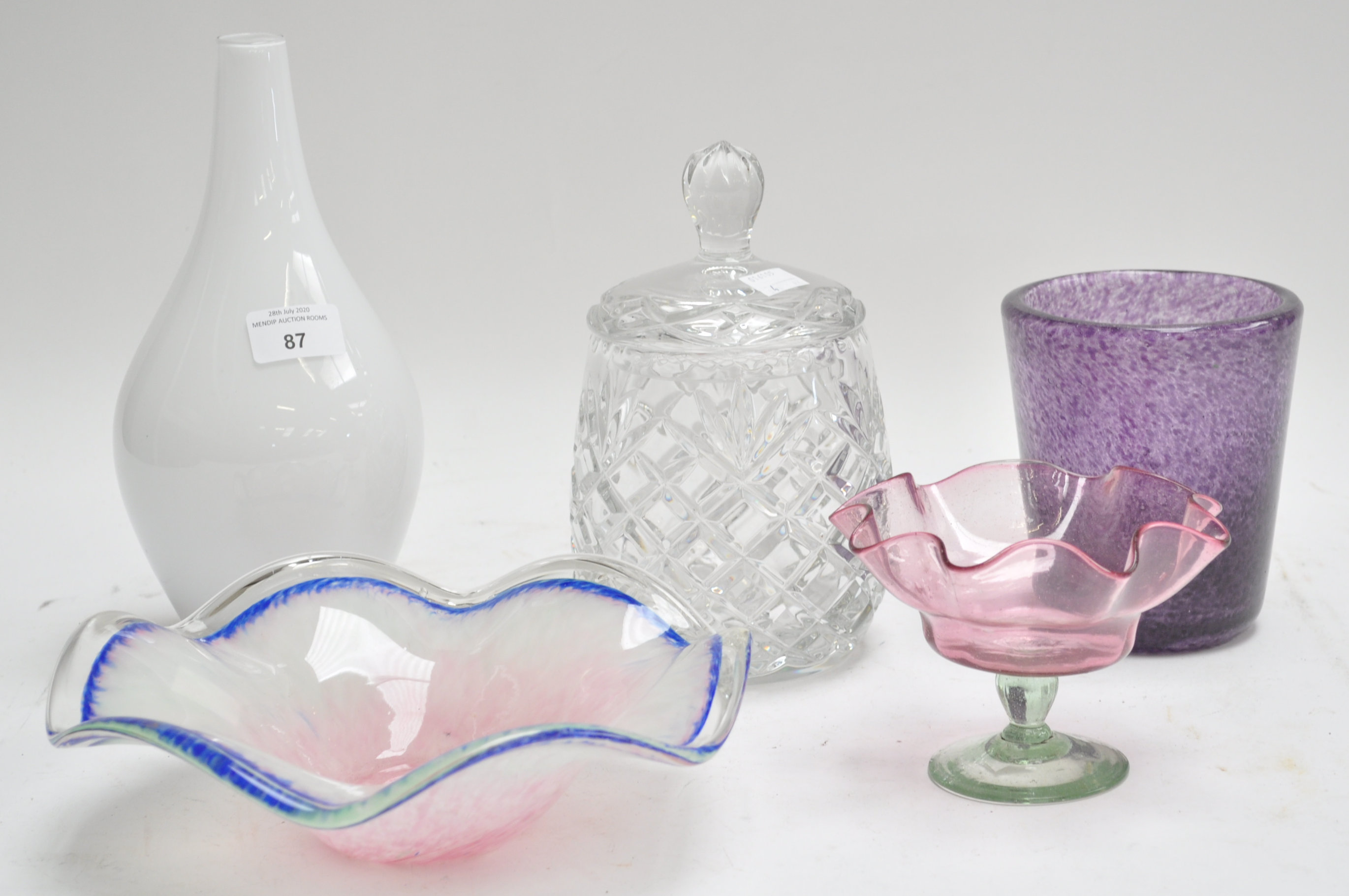 Five pieces of Studio glass