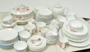 A Royal Worcester 'Forget Me Not' tea set and a Wedgwood 'Meadow Sweet' part service