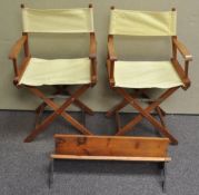 Two Director's chairs and two shelves