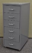 A six drawer filing cabinet