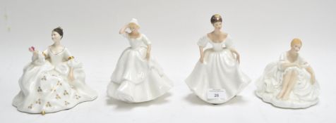 A collection of four Royal Doulton figures of ladies