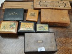 A collection of 19th century games and other boxes