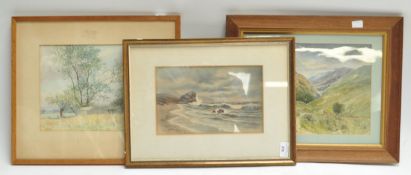 Janet Robinson, landscape, watercolour, signed with initials and with envelope verso,