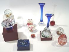 A collection of Caithness and other glass pieces